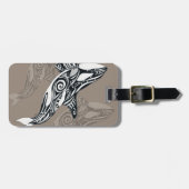 オルカキラーホエールトープTlingitトライバルインク ラゲッジタグ (正面横)