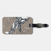 オルカキラーホエールトープTlingitトライバルインク ラゲッジタグ (裏面横)