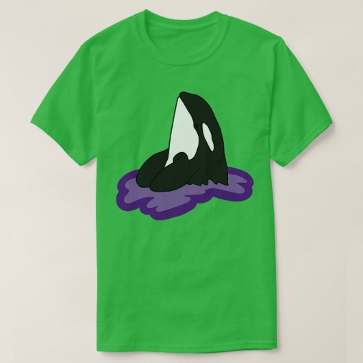 オルカキラーホエールパターン Tシャツ (デザイン正面)