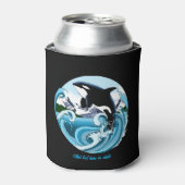 オルカキラーホエールブルー海 缶クーラー (缶正面)