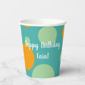 オルカキラーホエール誕生日 紙コップ (裏面)