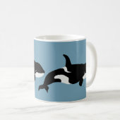 オルカクジライラストレーションセタセア コーヒーマグカップ (正面右)