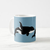 オルカクジライラストレーションセタセア コーヒーマグカップ (正面左)