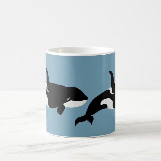 オルカクジライラストレーションセタセア コーヒーマグカップ (中央)