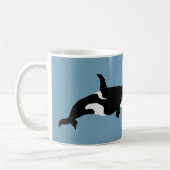 オルカクジライラストレーションセタセア コーヒーマグカップ (左)