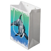 オルカクジラティール（緑がかった色）結晶 ミディアムペーパーバッグ (正面アングル)