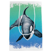 オルカクジラティール（緑がかった色）結晶 ミディアムペーパーバッグ (裏面)