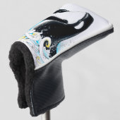 オルカクジラドゥードルインク ゴルフヘッドカバー (3/4 正面)