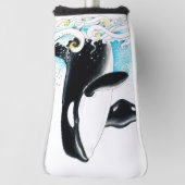 オルカクジラドゥードルインク ゴルフヘッドカバー (回転90)