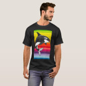 オルカクジラヴィンテージ80sレトロ tシャツ (正面フル)
