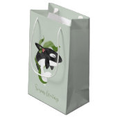 オルカクリスマスホリデーカード スモールペーパーバッグ (裏面アングル)