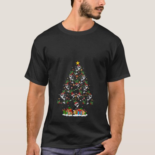 オルカクリスマス照明サンタオルカクリスマスツリーV Nec Tシャツ (正面)