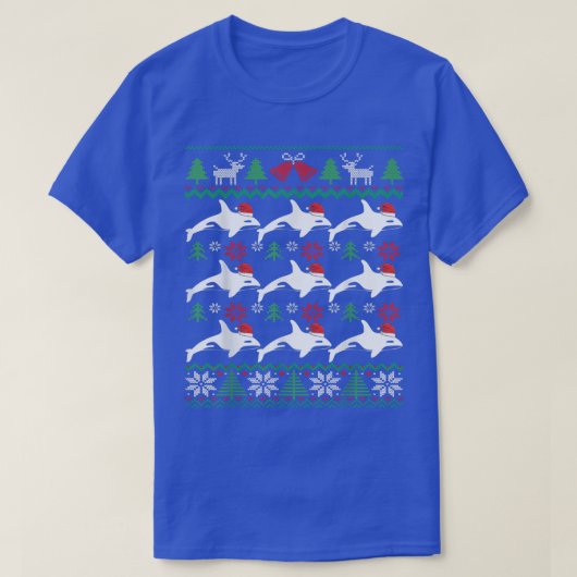オルカサンタ醜いクリスマスクジラ790 Tシャツ (デザイン正面)