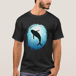 オルカシャドウダイビング海フリーダイビングシーアプネアダイブ Tシャツ