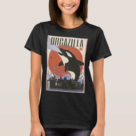 オルカジラ・アジア・クジラ Tシャツ (正面)