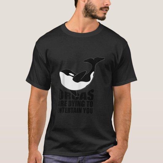 「オルカスは動物の保護を楽しもうとしている Tシャツ (正面)