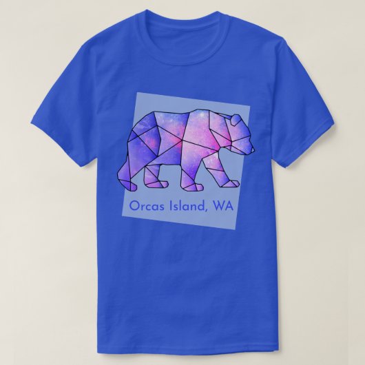 オルカスアイランド銀河系ベア抽象芸術幾何学アニメーション Tシャツ (デザイン正面)