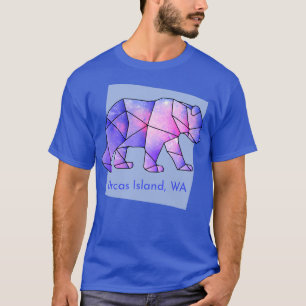 オルカスアイランド銀河系ベア抽象芸術幾何学アニメーション Tシャツ