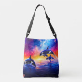 オルカスアンダーホテル銀河系スカイデザインバイリッチアムエンギル クロスボディバッグ (裏面)