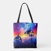 オルカスアンダーホテル銀河系スカイデザインバイリッチアムエンギル トートバッグ (裏面)