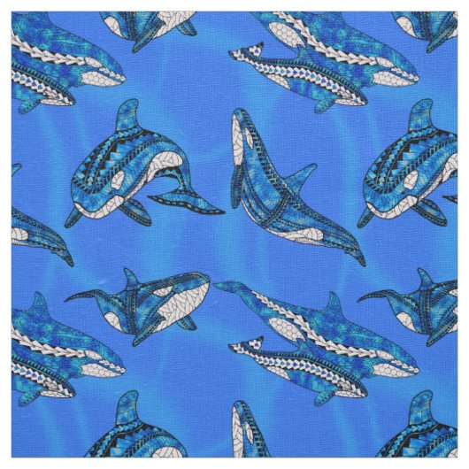 オルカスクジラ族 ファブリック (見本)