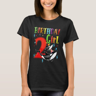 オルカス二人目の誕生日ガールOrca Killer Whale Asパーティー Tシャツ