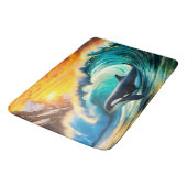 オルカソロウェーブバレルおもしろいデザインバイリッチAMeNギル バスマット (アングル)