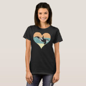 オルカハートデザイン – キラークジラ海動物プル Tシャツ (正面フル)