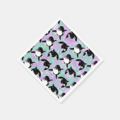 オルカパーソナライズされたキラークジラ誕生日 スタンダードカクテルナプキン (角)