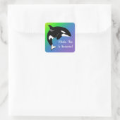 オルカパーソナライズされたキラークジラ スクエアシール (バッグ)