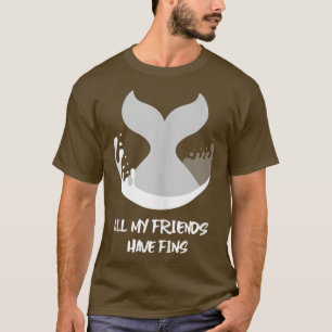 オルカフィッシュホエールドルフィンシャークマーメイドマイフレンズH Tシャツ