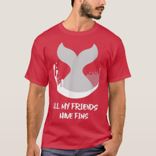 オルカフィッシュホエールドルフィンシャークマーメイドマイフレンズH Tシャツ