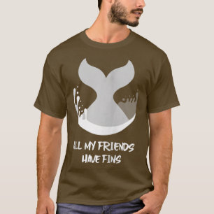 オルカフィッシュホエールドルフィンシャークマーメイドマイフレンズH Tシャツ