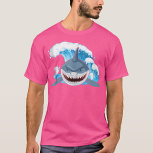 オルカプラッシュシャークティークシャークティウィメンシャークマウス6 Tシャツ