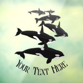 オルカホエーカスタムルデカールホエールアートウインドウズクッキング ウィンドウサイン (シート3)