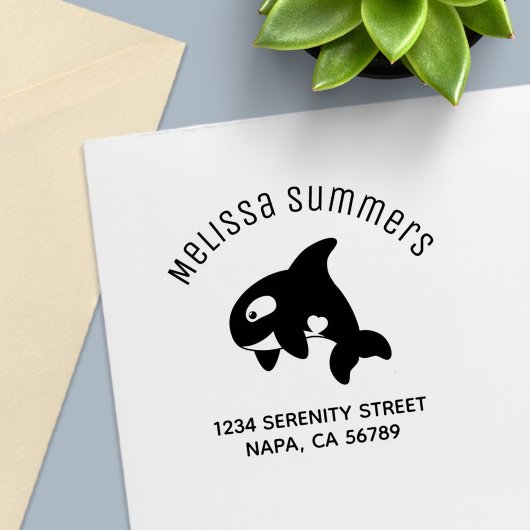 オルカホエールアーチアドレス セルフインキングスタンプ