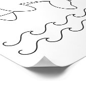 オルカホエールカラーリングページ ポスター (角)