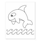 オルカホエールカラーリングページ ラバースタンプ (インプリント)