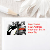 オルカホエールクリスマス差出人住所シール ラベル (インサイチュ)