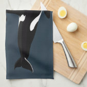 オルカホエールタオルキラーホエールディッシュタオル&デコール キッチンタオル (四つ折り)