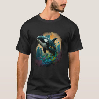 オルカホエールパインターリー Tシャツ