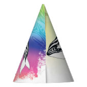 オルカホエールレインボートリバルアート パーティーハット (裏面)