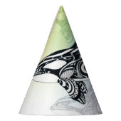 オルカホエールレインボートリバルアート パーティーハット (左)