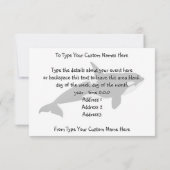 オルカホエール招待状パーソナライズされたホエールRSVP 招待状 (裏面)