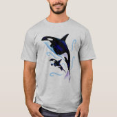 オルカママとベビーシャツ Tシャツ (正面)