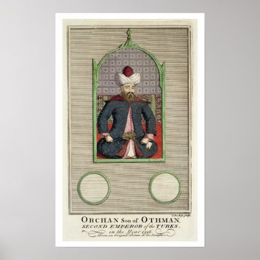オルカーン(c.1288-c.1362)オスマンの子,第二天皇 ポスター (正面)
