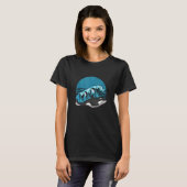 オルカ海動物波レトロキラーホエールタンク Tシャツ (正面フル)