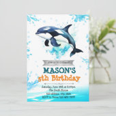 オルカ誕生日の招待 招待状 (スタンド正面)