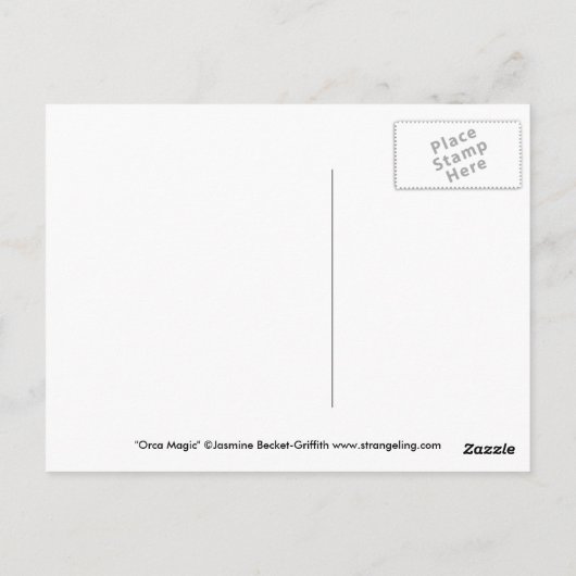 「オルカ魔法」はがき ポストカード (裏面)