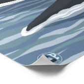 オルカ鯨#1-ヴィンテージ旅行ポスター ポスター (角)